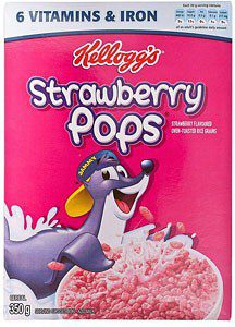 Kelloggs Strawberry Pops 350g