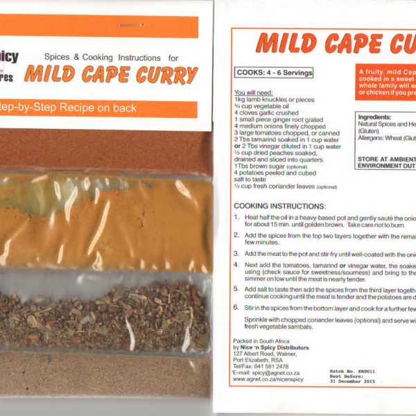 nice n spicy Mild Cape Curry